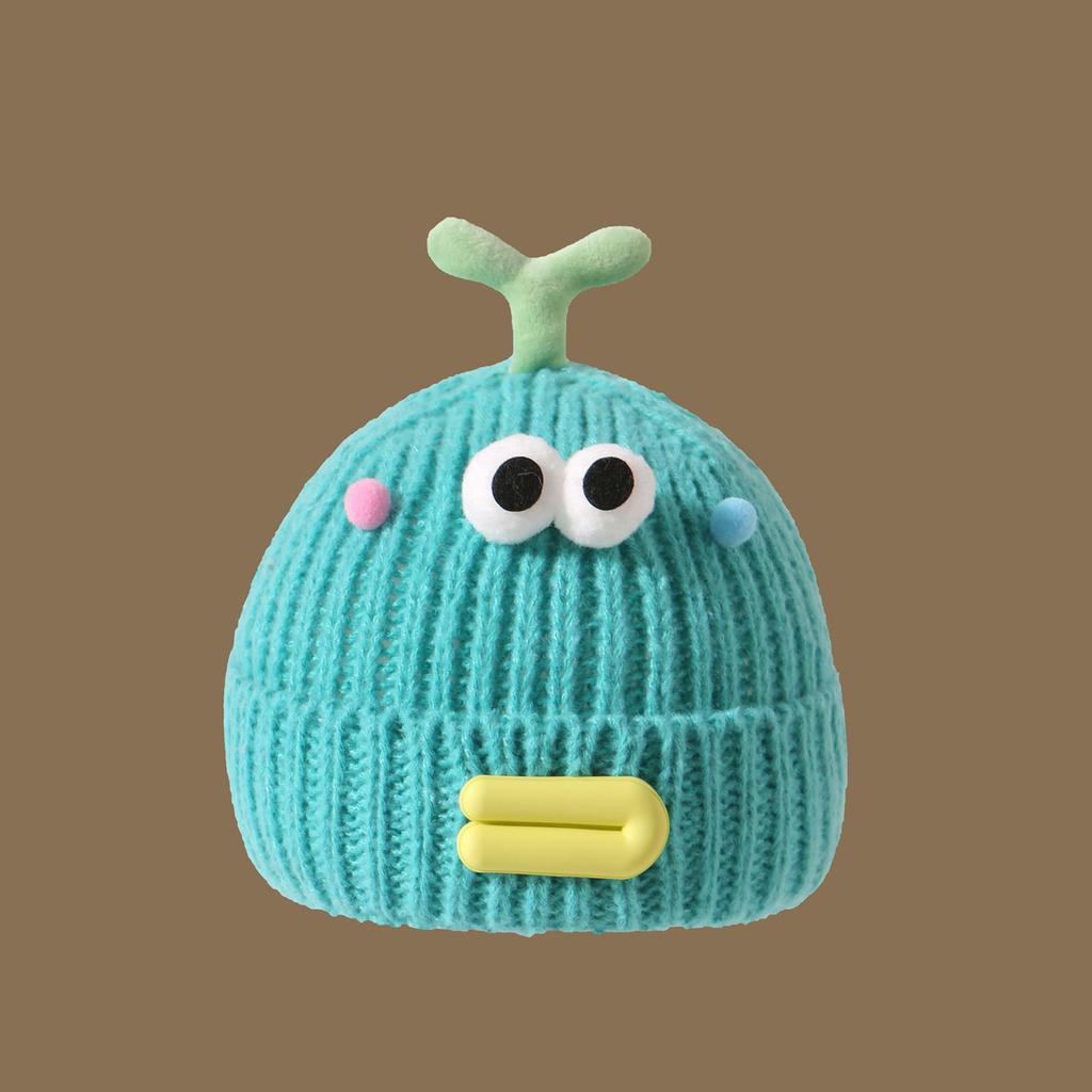 Damenmütze Lustige Cartoon Wurstmaul Wollmütze Gestrickte Ohrenschützmütze Winter Warm Niedlich Großer Kopf Niedliche Lustige Mütze