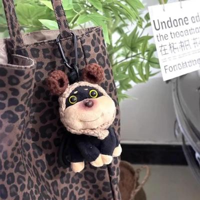 Chaveiro Original de Pelúcia Cachorrinho Abelha DIY, Pingente Fofo para Bolsa de Menina, Encanto de Boneca Pequena Adorável para Mochila, Decoração de Mochila Escolar Presente