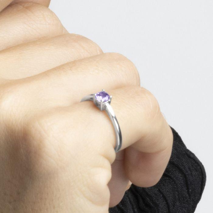 Bague - Luxenter - Otieno - Argent 925 - Zircone Améthyste - Finition Rhodiée