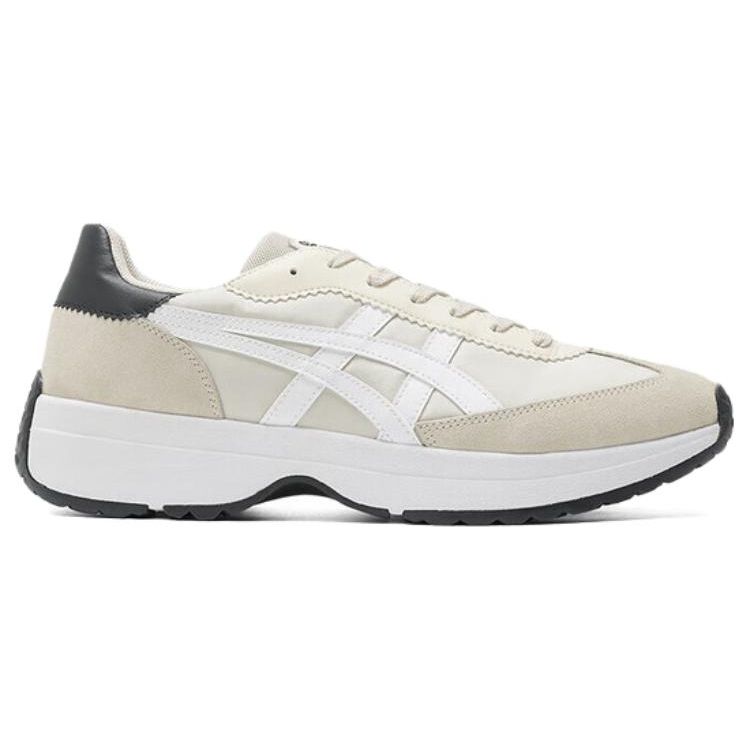 ONITSUKA TIGER Traidio Fabric Synthetic Leather Sports Comfortable Non-Slip Wear-Resistant Low-Top Casual Shoes Unisex Sneaker White Gray 1183B966-200
