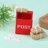 With Mail Sack Postcard Simulation Furniture Toy Dollhouse Miniature Letter Box Mini Mailbox