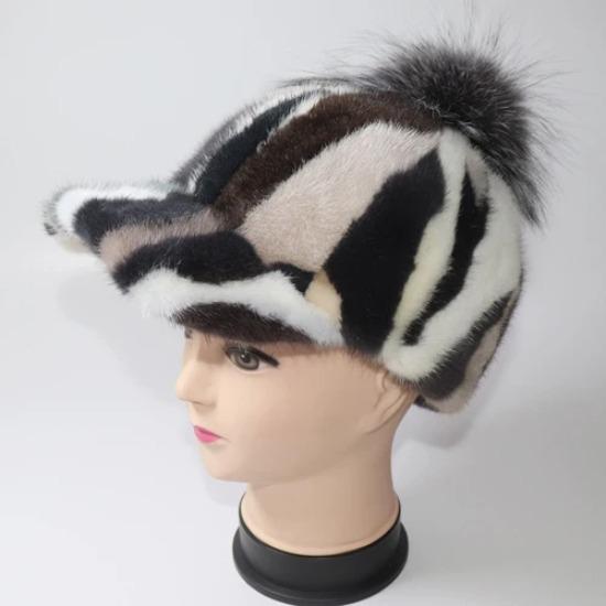 

Зимняя мода Бейсболка из натурального меха норки Женская Уличная Теплая Цветная Шапка из Натурального Меха Норки Дамская Роскошная Шапка из Натурального Меха Норки Adjustable