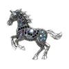 Vintage Rhinestone Horse Brooch Alloy Running Horse Lapel Pin Sweater Cardigan Coat Business Suit Decoration Men Women Clothing Accessories