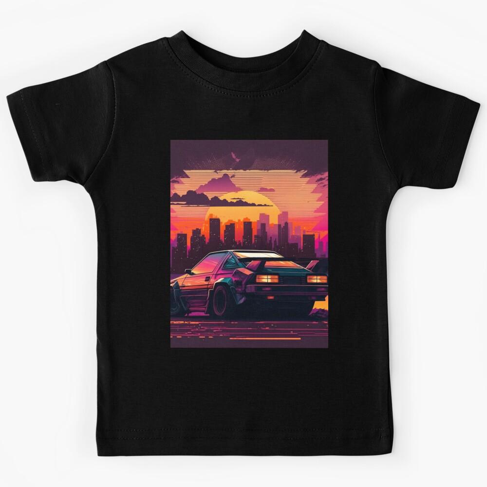 Cyberpunk sunset road trip Kids T-Shirt 150
