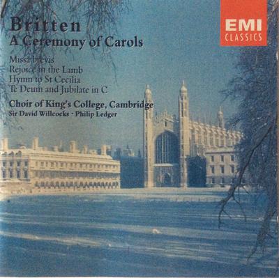 CD KINGS COLLEGE CHOIR CAMBRIDGE SI  Britten  Ceremony Of Carols CDM7646532 EMI CLASSICS 1992 UK Classical Used