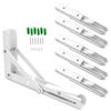 Kenrui Hardware Shelf Brackets, Folding, 25cm L-shaped Brackets, Folding Table Hinges, Wall-Mounted Tables, Folding Reclining Brackets, Foldable Stora