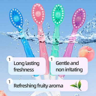 Cepillo de dientes desechable de limpieza cinco en uno con perlas efervescentes e incluye enjuague bucal. Cepillo de dientes portátil para viajar con hilo dental.
