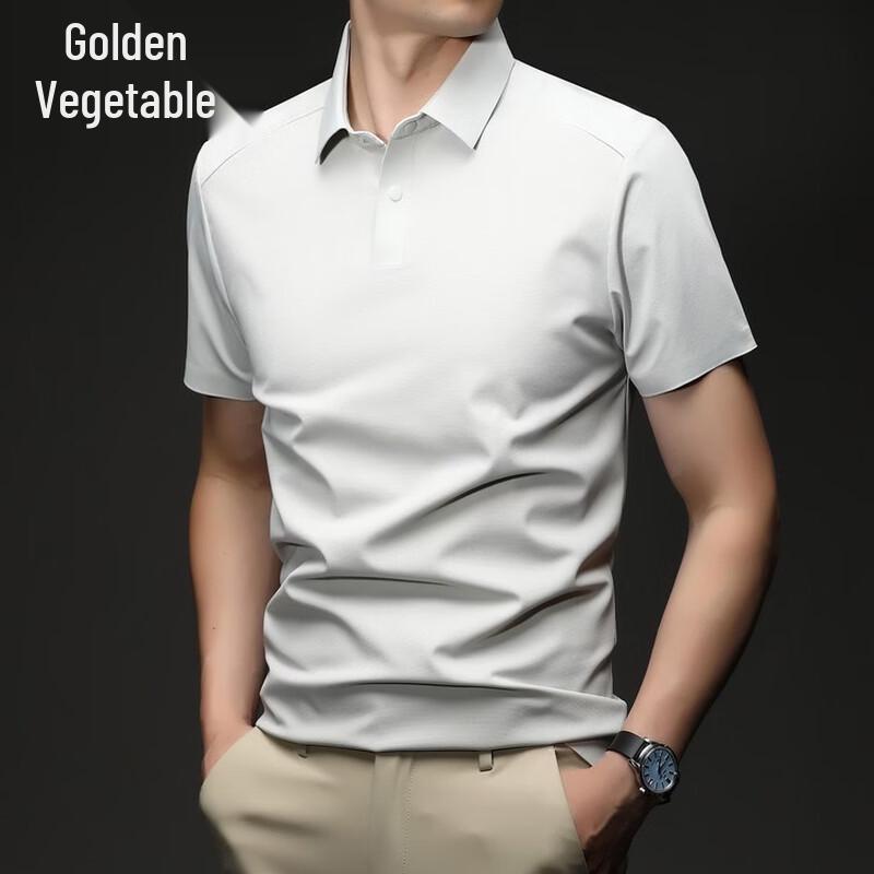 Men s Ice Silk Short Sleeve Polo Shirt 52