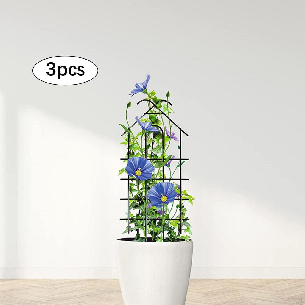 3 Pieces Plants Trellis Metal Sturdy Weather Resistant Practical Garden Plant Flower Support