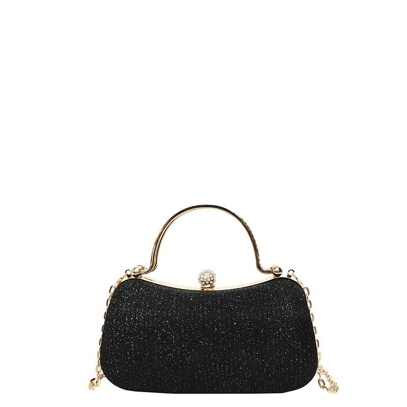 

Трендовая вечерняя сумка через плечо кроссбоди 2025 года с дизайном в виде цепочки 20cm x 7cm x 11cm чёрный