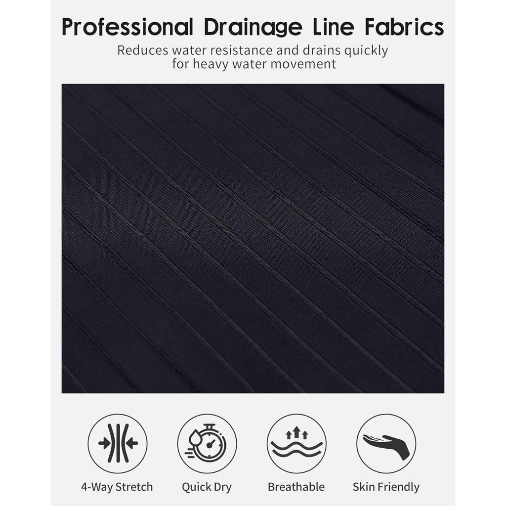 CHARMLEAKS Womens Boyleg One Piece Swimsuit Racerback Athletic Bathing Suit