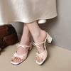 Fashion Summer Wedges Heel Women Slippers Fashion Open Toe Butterfly-knot Ladies Dress Slides Lazy Shoes  Women Shoes
