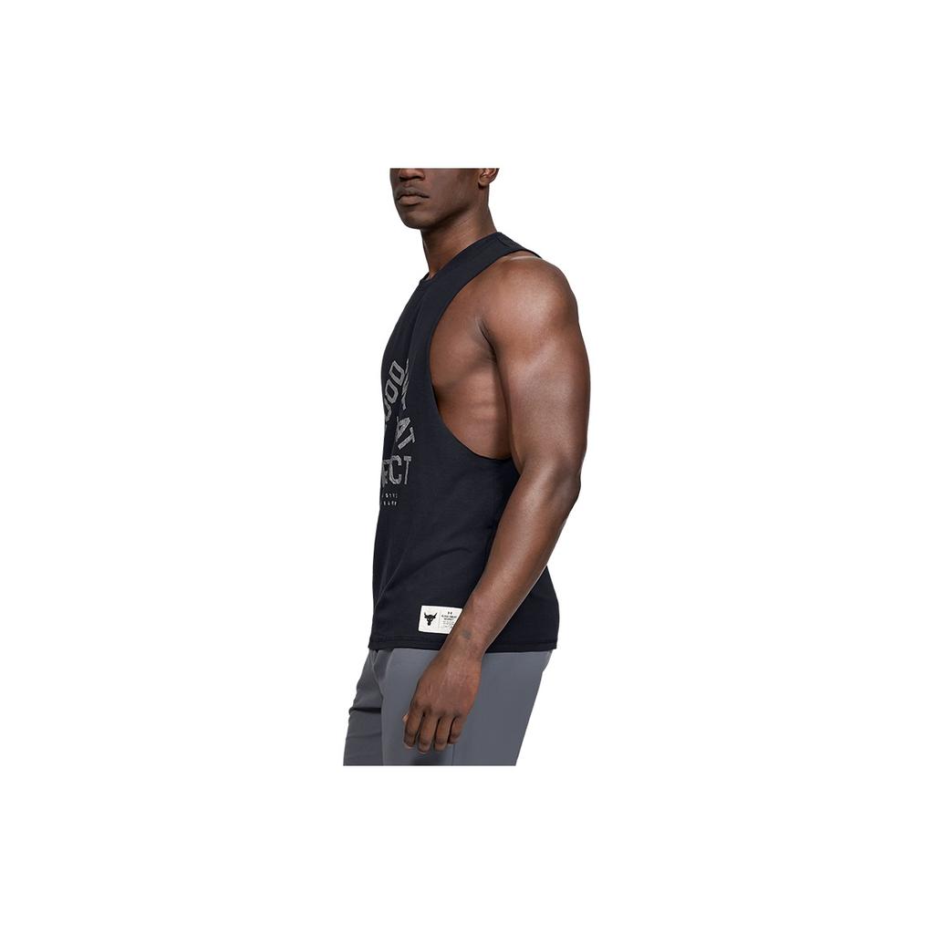 Under Armour Letter Print Training Breathable Running Vest Men Tops Black 1346097-001