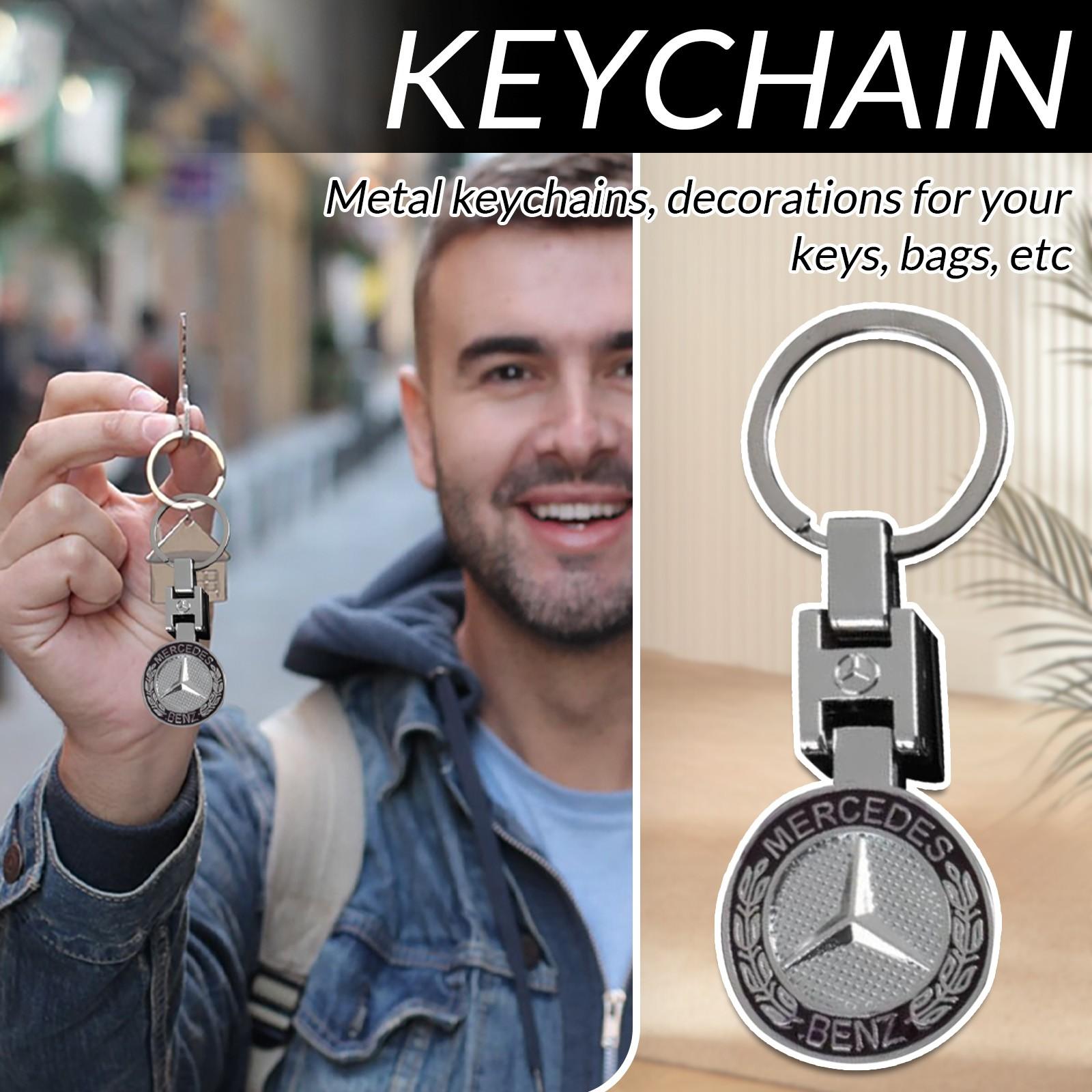 

H Buckle Double-sided Car Logos Metal Keychain Suitable For Brabuss Key Ring AMGs Keychain One Size білий