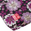 Senshishuin Nishijin Brocade Pouch with Double Cherry Blossom Design (Lined) Black-Purple (Small)