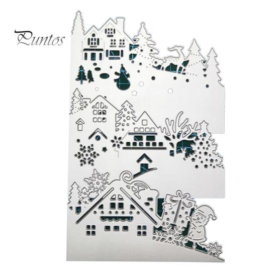 

1 шт./3 шт. Рождественский дом дерево Санта-Клаус режущий штамп DIY ремесло инструмент модель декор плесень 4
