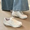 Niche design silver dad shoes women's mesh breathable retro sneakers, showing small versatile and lightweight casual shoes