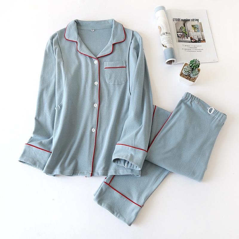 

Комплект для беременных из чистого хлопка - Кардиган для кормления с длинным рукавом на весну и осень XL синий