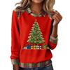 Women's Fashion Christmas Printed Long-Sleeve Pullover Top