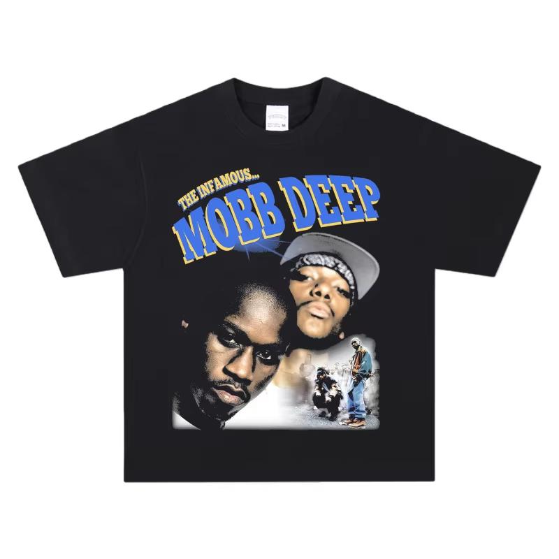 Mobb Deep The Infamous T-Shirt Retro Punk Streetwear Soft Cotton Short Sleeve Bold Graphic Round Neck for Guys & Gals S