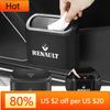 Interior Stickers For Renault Koleos Duster Megane 2 3 Logan Renault Clio CAPTUR Car Trash Can Hanging Folding Automotive Garbag