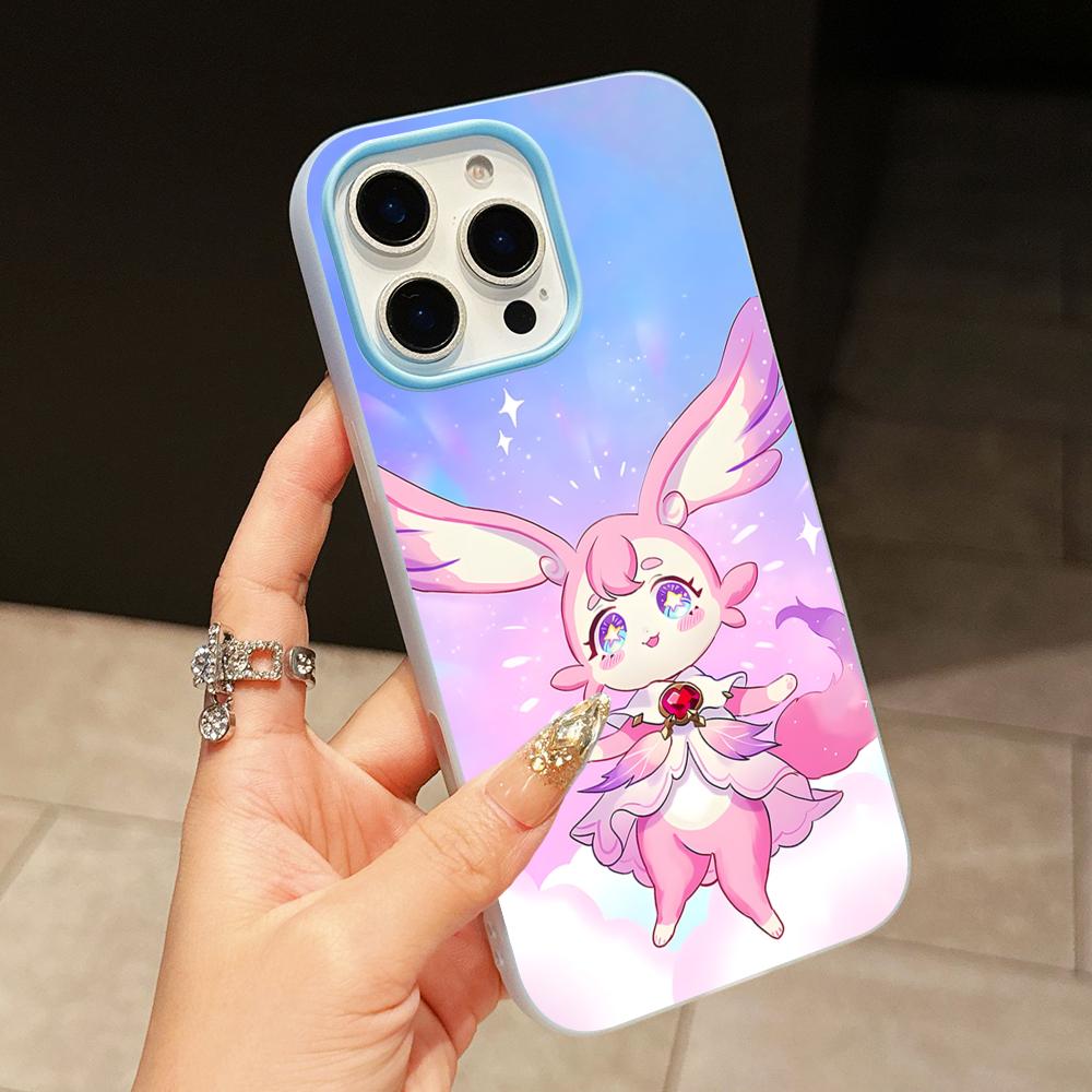HSR Mem Jelly Doppelschicht Hellblau Handyhülle für iPhone 17 16 15 14 13 12 11 Air Pro Max Plus Schutzhülle