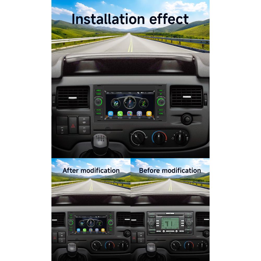 Car Radio 2 Din,7 inches,Ford Focus 2007 Mondeo S-max C MAX Kuga Galaxy Fiesta Transit Fusion,Android Auto,Multimedia Player
