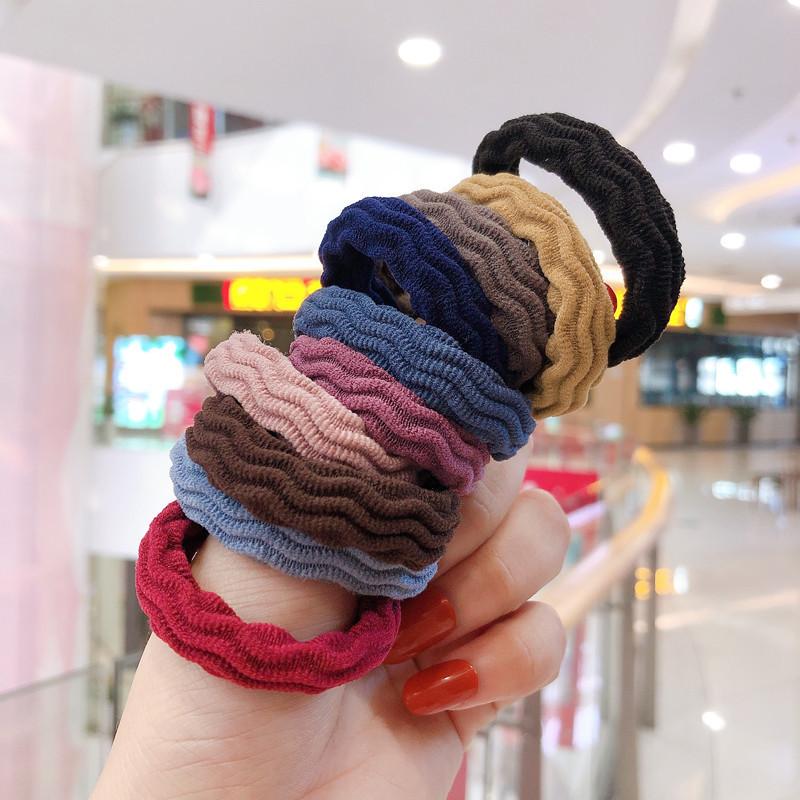 Bold and High Elastic Basic Hair Loop, Korean Version, Simple Tied Hair Towel Loop, Headband, Seamless, No Damage to Hair Bands.