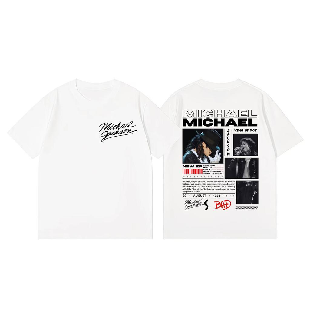 90s Classics Michael Jackson Graphic T Shirts Fashion Rock Vintage Short Sleeve Tshirt Men Women Casual Loose Cotton Tshirts