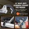 Aluminum Straight Pipe Wrench 14 In Automatic Jaw Adjustment 60CRV Jaw