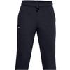 Under Armour Kids  Knit Sports Pants Solid Color Logo Print Drawstring Cuff Kids bottoms Black 1357628-001