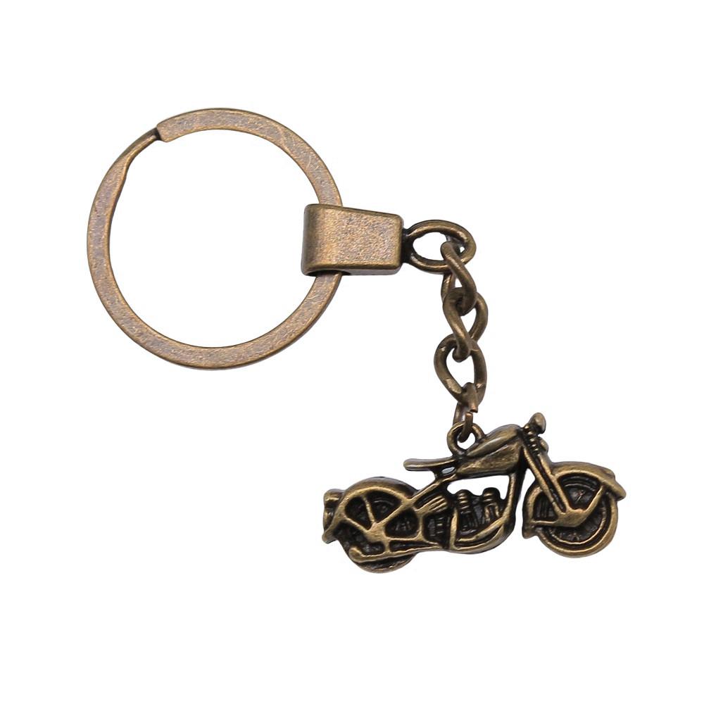 Ornate Gear Keychain Antique Style Punk Pendant Key Holder 30mm Ring