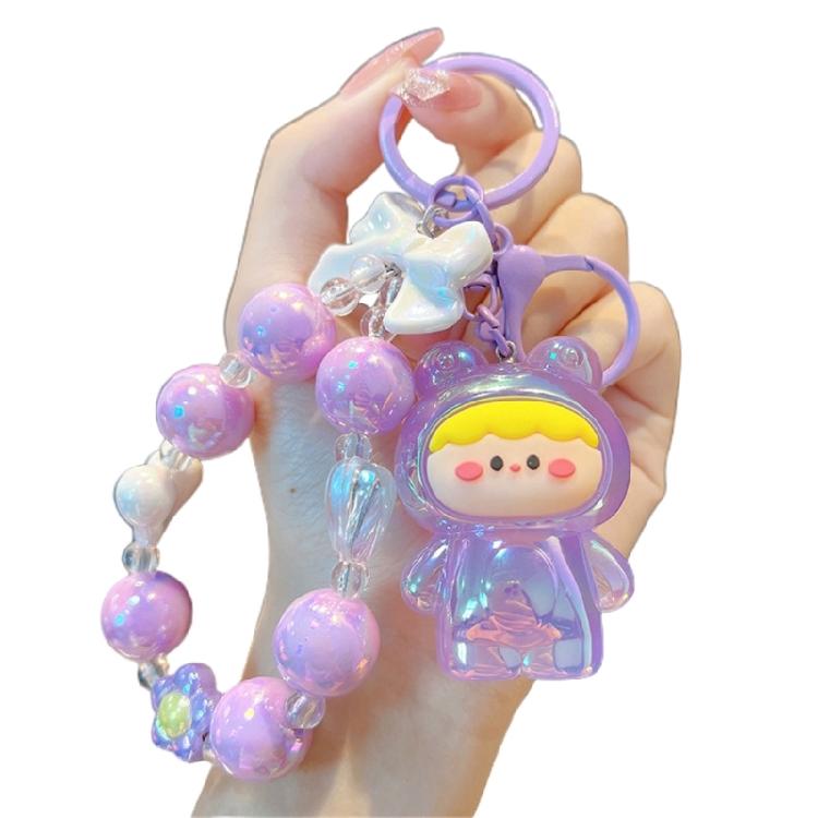

Creative Thanksgiving Gift Cartoon Animal Keyring Key Pendant for Women and Men фиолетовый