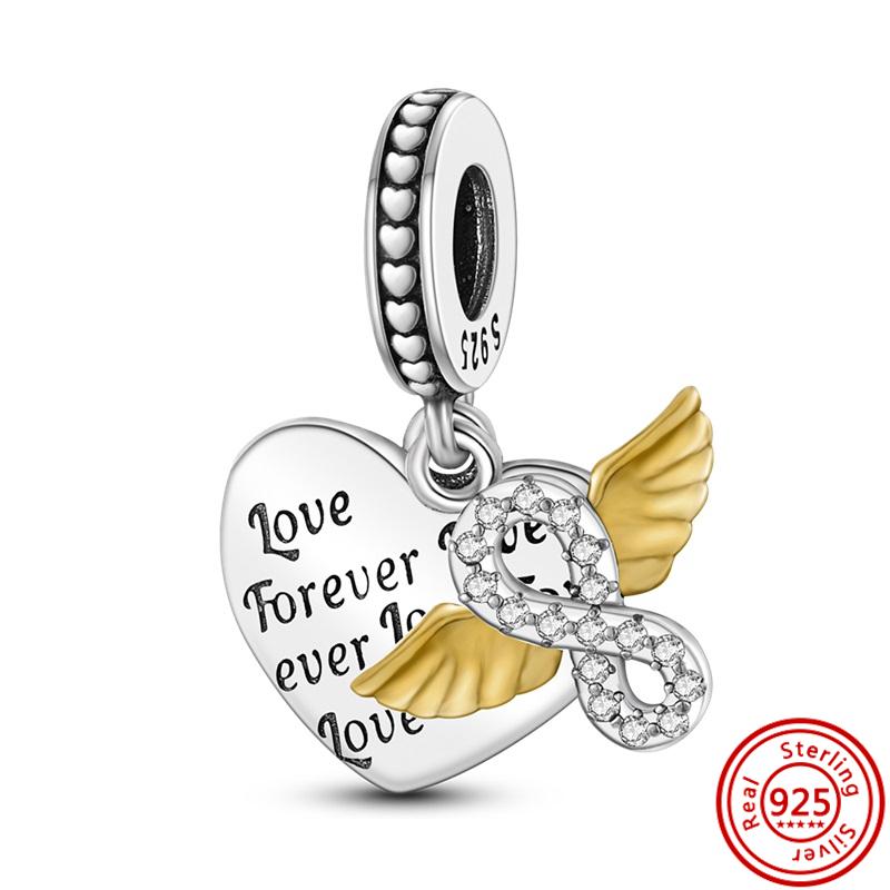 Sterling r Dreamcatcher Feathers Wing Heart Camera Angel Sweet Beads Fit Original  Charms Bracelet Women Jewelry