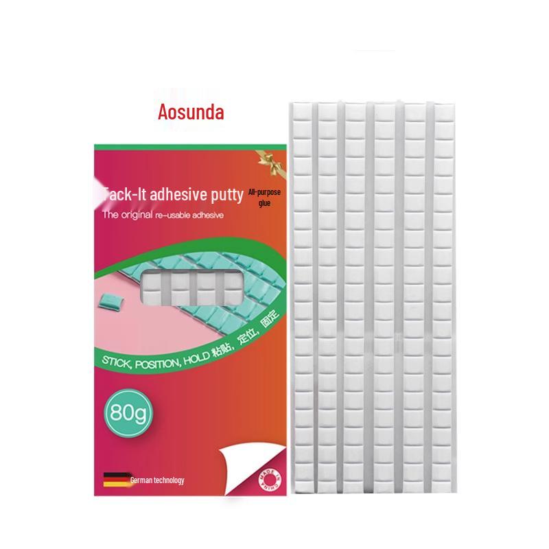 Клейкая масса Blue Tack: Очищающая глина без следов для телефонов и наушников, стикер для плаката, листы двухстороннего клея. Trial: White 5 pieces