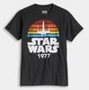 Star Wars Pánské a dámské jarní/letní tričko s krátkým rukávem Sci-fi Retro Ležérní Potisk s logem Star Wars Denní dárek pro fanoušky