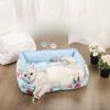 Summer New Pet Nest Sandwich Doghouse Cat Nest Cooling Pad Cooling Pad Cartoon Ice Silk Cooling Pad Pet Supplies
