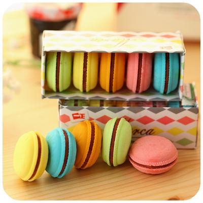 5 шт. Набір кольорових гумок Macaron Cute Cake Gum Eraser Дитячі смішні канцтовари Шкільне приладдя A6471