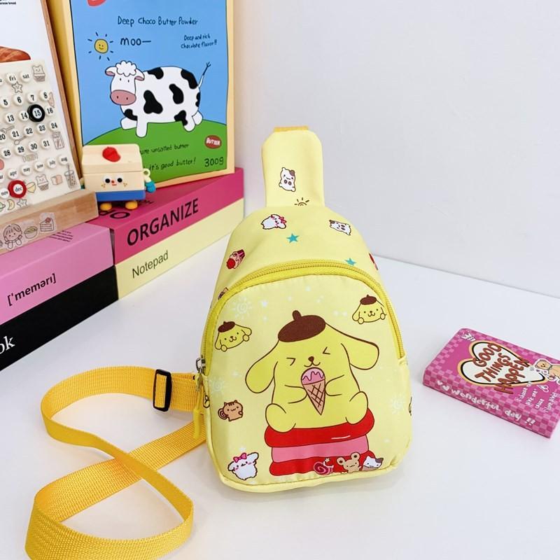 Hello Kitty Kuromi Melody Pattern Kids Chest Bag With Polyester Material And Breathable Design For Daily Use In Kindergarten