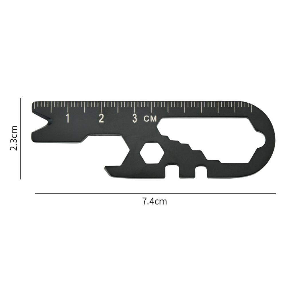 Multifunctional Pocket EDC Multi Tool Keychain Bottle Opener Hexagon Wrench Measuring Ruler Outdoor Survival Gear Gadget
