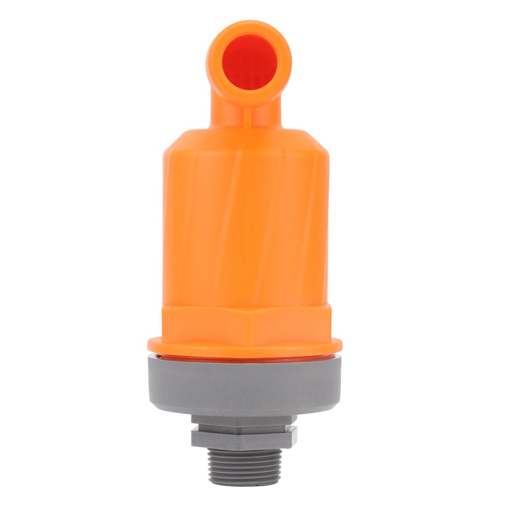 Orange Automatic Air Vent Valve High Hardness Great Flowing Rate PP Exhaust Vent Valve Top G1 2 Bottom G1 Compound Type