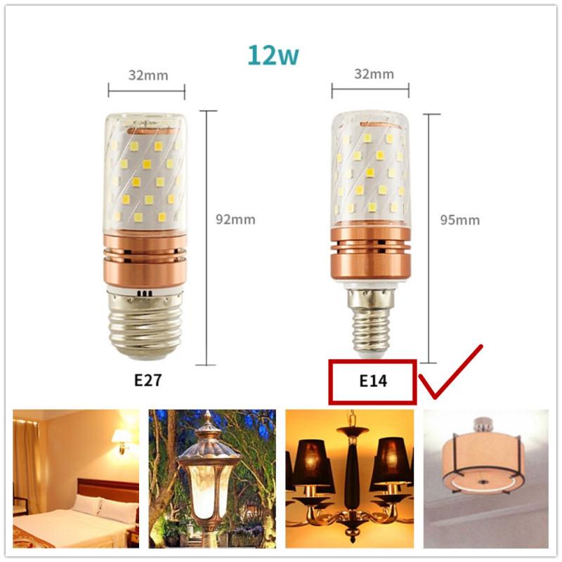 185-265V LED Tricolor Changing Corn Light Bulb Chandelier Lamp Decoration