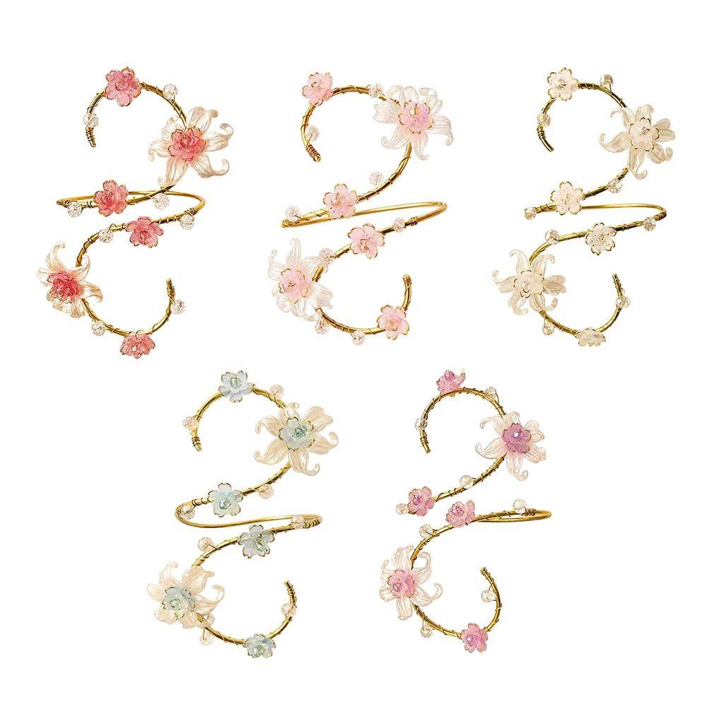 Verstellbares Oberarmarmband Handgefertigter Statement-Armschmuck Mode Blumiger Armband für Damen