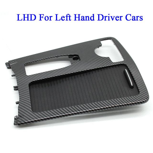 Interior Center Console Carbon Fiber Cup Holder Cover Armrest Storage Box Rolling Blind Panel For Mercedes Benz W204 W212 W207