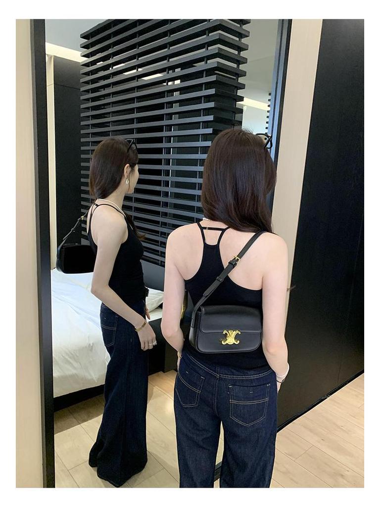 Sleeveless Top with Built-In Chest Pads & Straps, Women's 2026 Spring/Summer Hot Girl Style