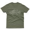 Herren-T-Shirt Herren Damen T-Shirts Oberteil Fischgräten Design lustig Angeln Skelett Fisch T-Shirt