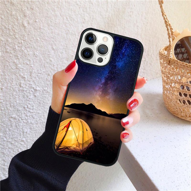 Camping Nature Mountain Phone Case for iPhone 17 Air 16 Coque 15 14 12 13 PLUS 11 PRO MAX Back Cover Fundas Shell
