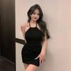 2026 Sexy Pure Desire Wind Neck Suspender Skirt Summer New Temperament Versatile Dress Women's Retro Hip Skirt