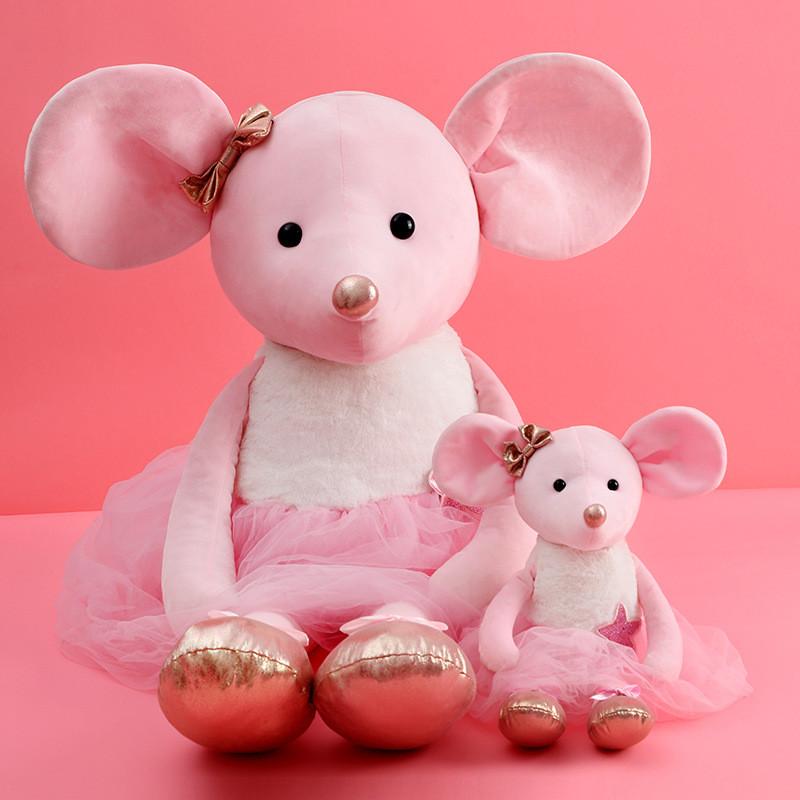 Plush Ballet Mouse Toy With Pp Cotton Filling For Girls And Kids Gift