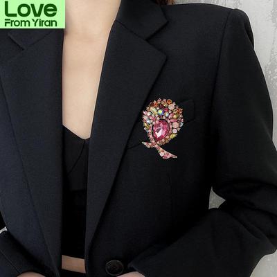 Super Flash Alloy Rhinestone Flower Brooch Girl Cute Pin Popular Fashion Corsage Accessories